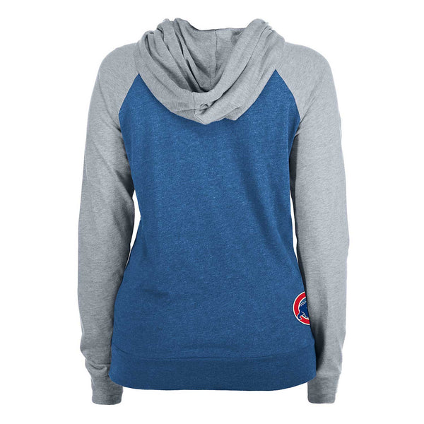 Chicago Cubs Women's Two Tone Full Logo Hooded Sweatshirt