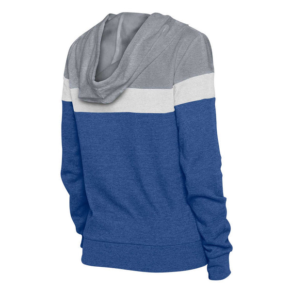 Chicago Cubs Ladies Tri-Color Full-Zip Hooded Sweatshirt