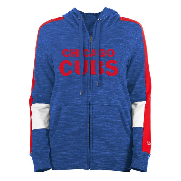Chicago Cubs Women's Two Side Full-Zip Hooded Sweatshirt
