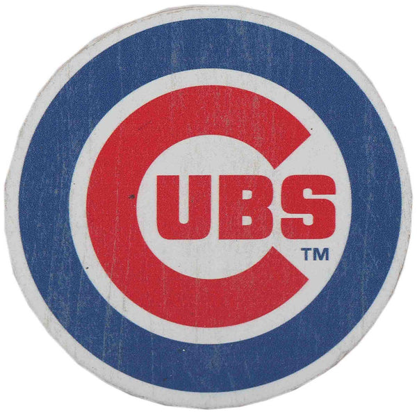 Chicago Cubs Wooden Bullseye Magnet