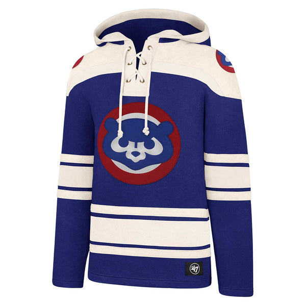 47 Chicago Cubs Royal 1984 Lacer Hooded Sweatshirt Medium