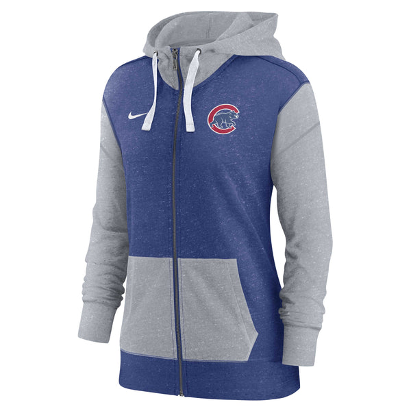 Chicago Cubs Ladies Nike Royal Full-Zip Hooded Sweatshirt