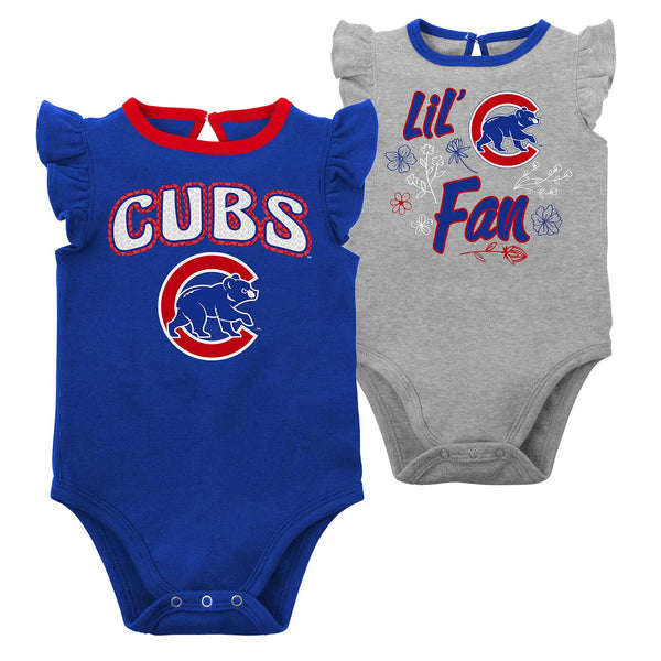 Chicago Cubs Infant Girls Two Pack Creeper Set