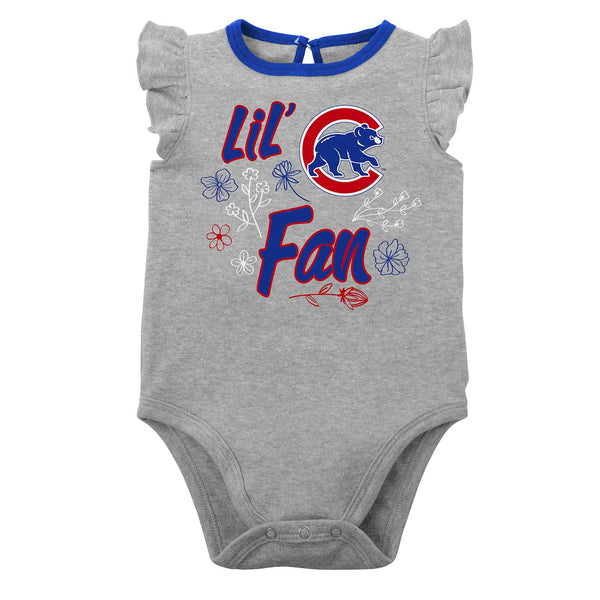Chicago Cubs Infant Girls Two Pack Creeper Set