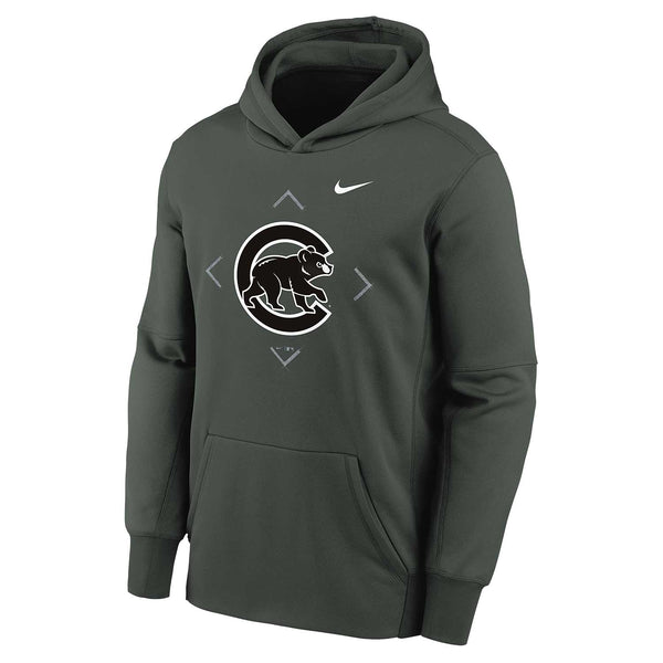 Chicago Cubs Youth Nike Charcoal Therma Hooded Sweatshirt ...