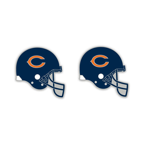 Chicago Bears Helmet Logo Stud Earrings