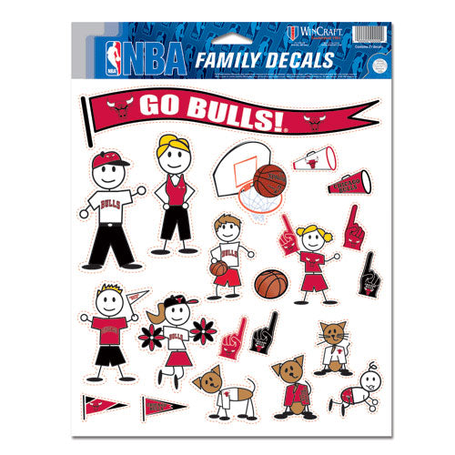 Chicago Bulls Family Car Decal Set