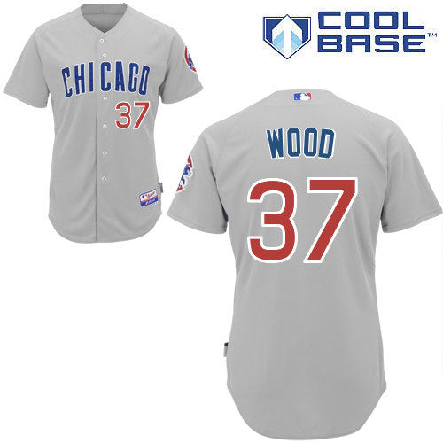 Chicago Cubs Travis Wood Authentic Road Cool Base Jersey
