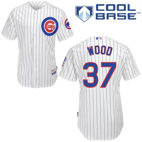 Chicago Cubs Travis Wood Home Authentic Cool Base Jersey Wrigleyville Sports