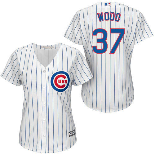Chicago Cubs Travis Wood Ladies Home Cool Base Replica Jersey