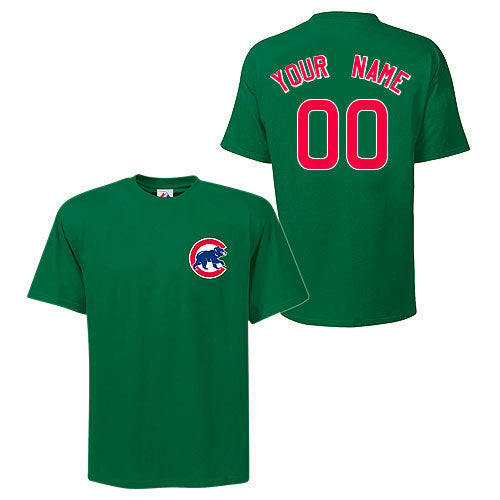 Chicago Cubs Youth Kelly Green Personalized Name and Number T-Shirt