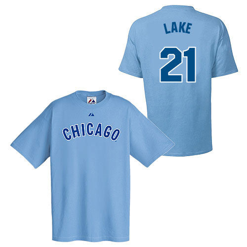 Chicago Cubs Junior Lake Light Blue Name and Number T-Shirt