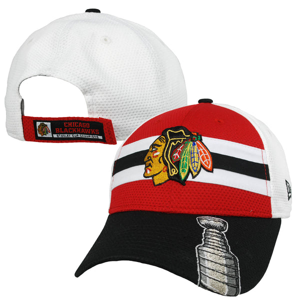Chicago Blackhawks Front Stripe Stanley Cup Adjustable Cap