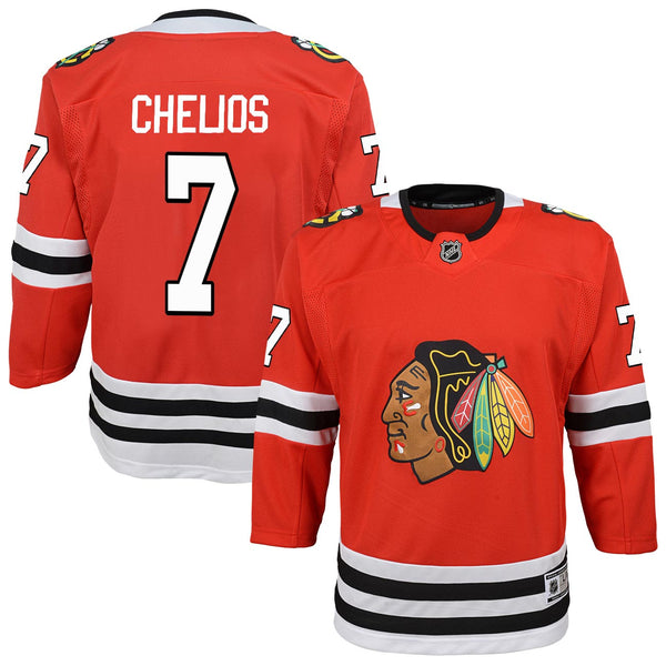 Chicago Blackhawks Chris Chelios Youth Red Premier Jersey w/ Authentic Lettering Chicago Blackhawks Chris Chelios Youth Red Premier Jersey w/ Authentic Lettering