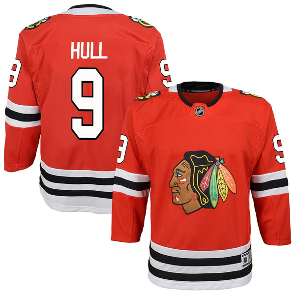 Chicago Blackhawks Bobby Hull Youth Red Premier Jersey w/ Authentic Lettering