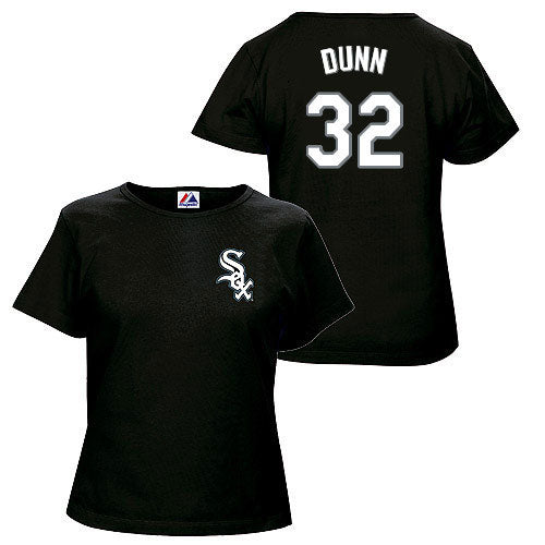 Chicago White Sox Adam Dunn Ladies Name and Number T-Shirt – Wrigleyville  Sports