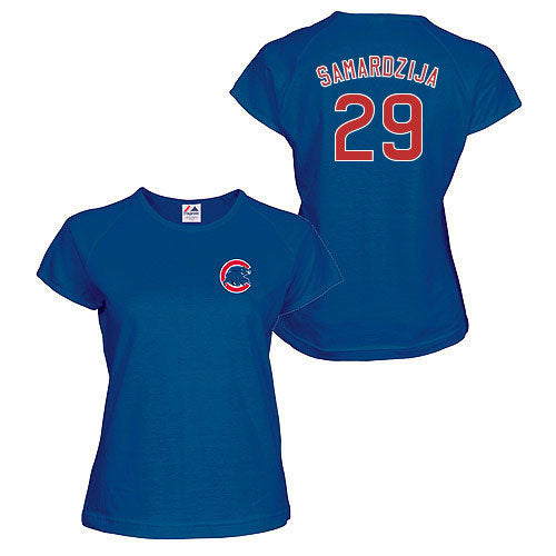 Chicago Cubs Jeff Samardzija Ladies Name and Number T-Shirt