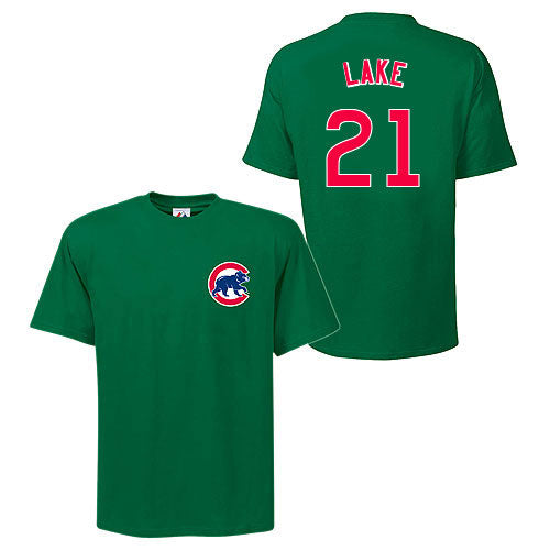 Chicago Cubs Junior Lake Green Name and Number T-Shirt