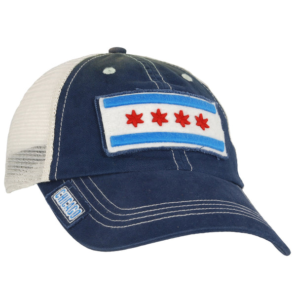 City of Chicago Flag Mesh Adjustable Cap