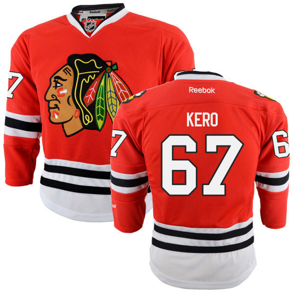 Chicago Blackhawks Tanner Kero Youth Red Premier Jersey w/ Authentic Lettering