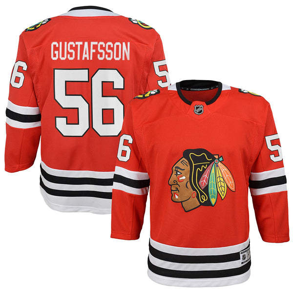 Chicago Blackhawks Erik Gustafsson Youth Red Premier Jersey w/ Authentic Lettering