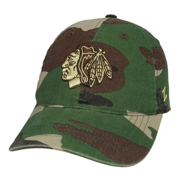 Chicago Blackhawks Platoon Camouflage Adjustable Cap