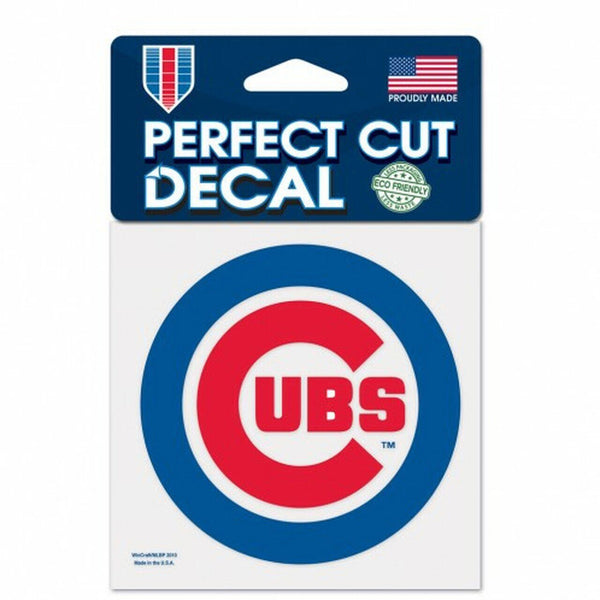 Chicago Cubs Bullseye 4" x 4" Die-Cut Decal