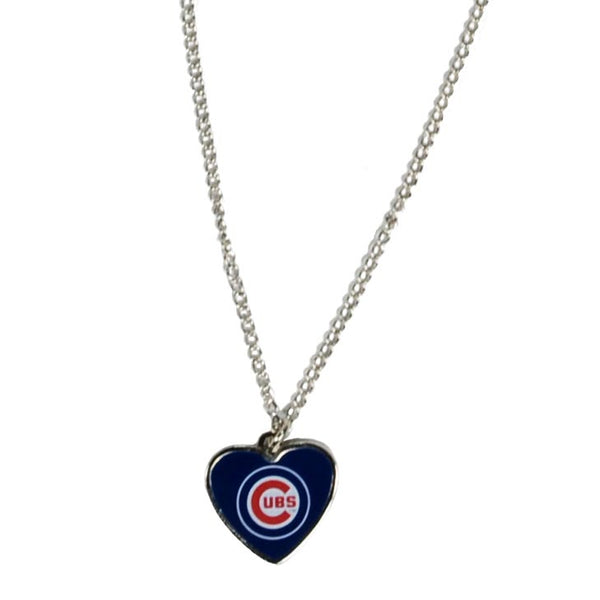 Chicago Cubs Heart Logo Necklace