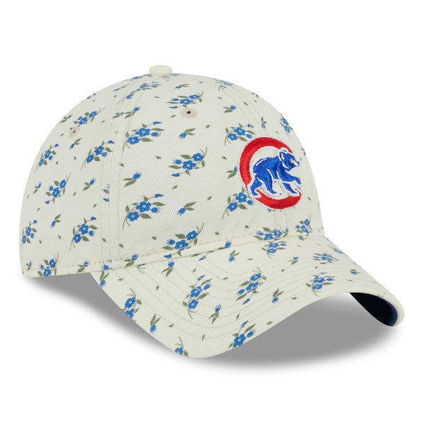 Chicago Cubs Ladies White Floral 9TWENTY Adjustable Cap