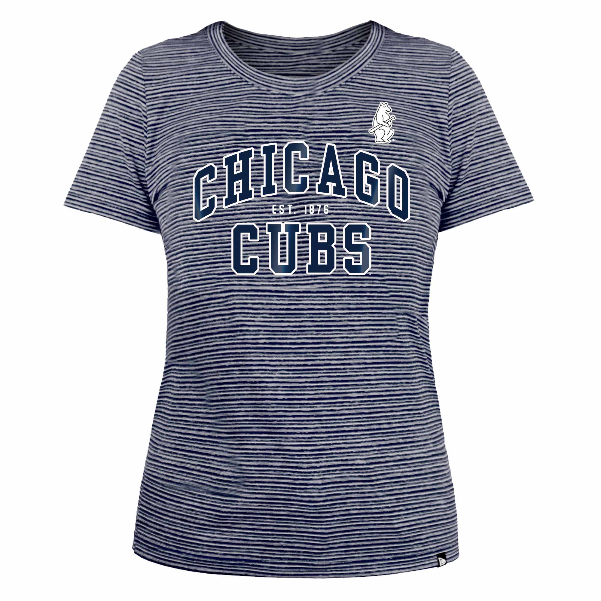 New Era Cap Chicago Cubs Ladies 1914 Block Crew T-Shirt Medium