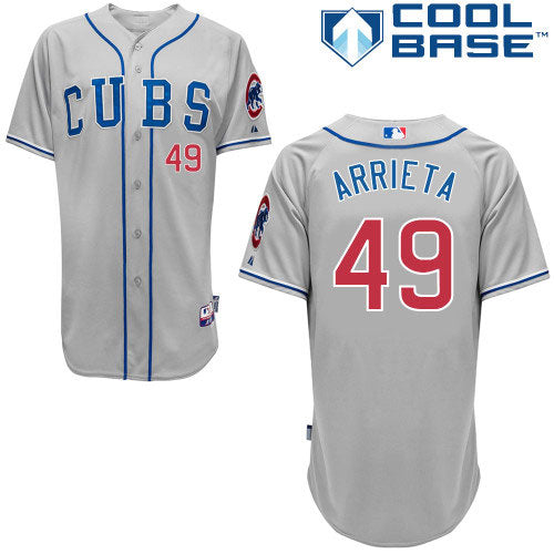 Chicago Cubs Jake Arrieta Alternate Road Authentic Cool Base Jersey