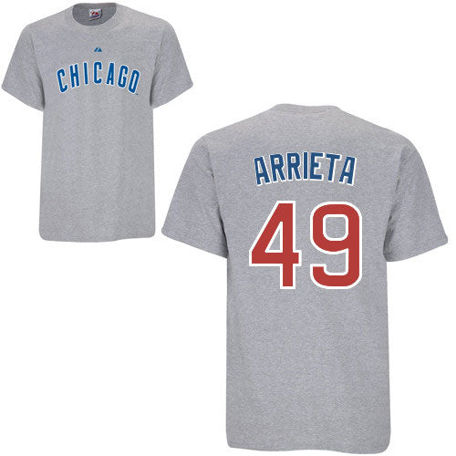 Chicago Cubs Jake Arrieta Youth Road Name and Number T-Shirt