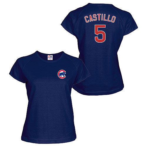 Chicago Cubs Wellington Castillo Navy Women's Name and Number T-Shirt