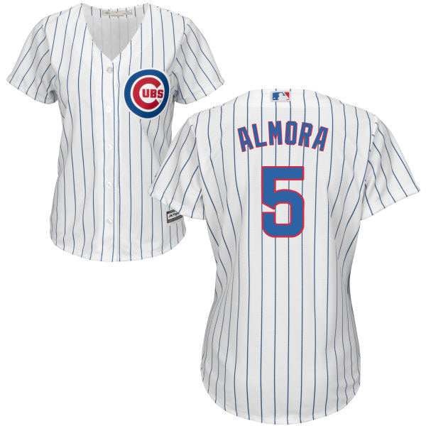 Cubs No5 Albert Almora Jr. Grey Mother's Day Cool Base Women's Stitched Jersey