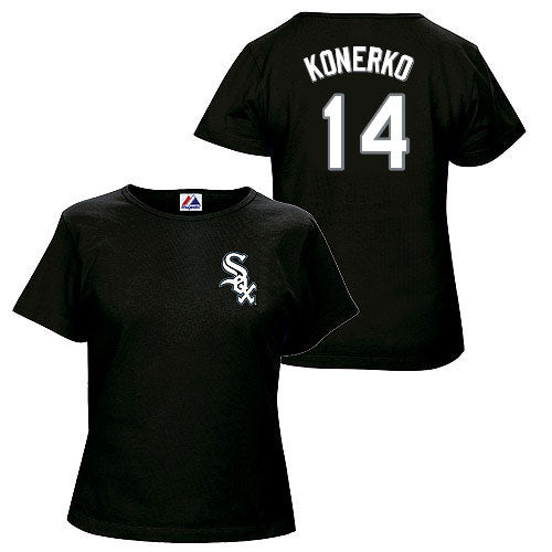 Chicago White Sox Paul Konerko Ladies Name and Number T-Shirt