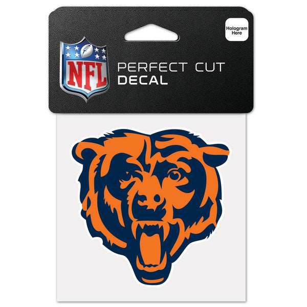 Chicago Bears Bear Head Logo 4" x 4" Die-Cut Decal