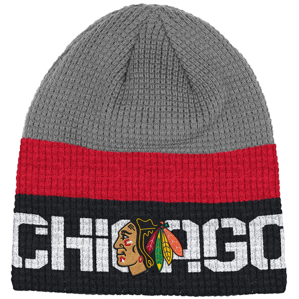 Chicago Blackhawks Center Ice Skull Knit Hat