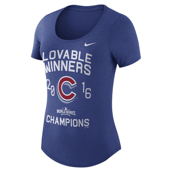 Chicago Cubs Ladies Nike 2016 World Series Champions Lovable Winners T-Shirt