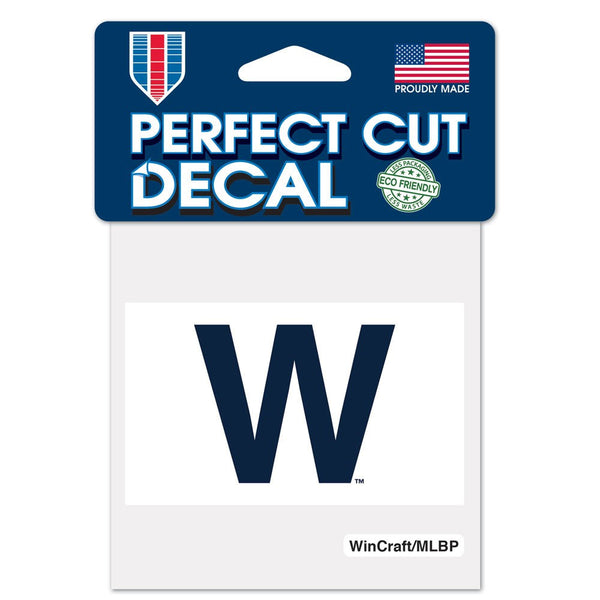 Chicago Cubs W Flag 4" x 4" Die-Cut Decal