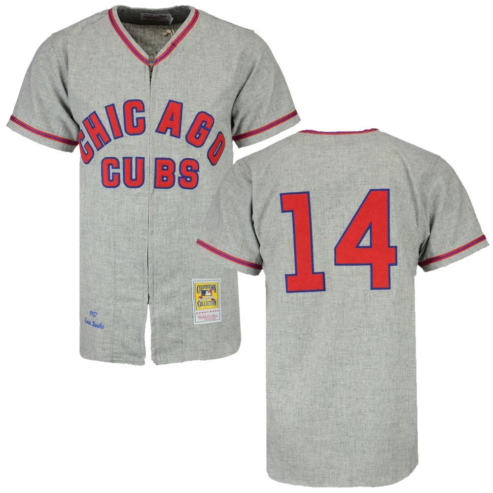 Chicago Cubs Ernie Banks 1957 Mitchell & Ness Authentic Road