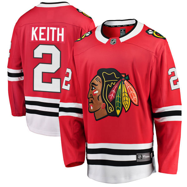 Chicago Blackhawks Duncan Keith Home Breakaway Jersey w/ Authentic Lettering