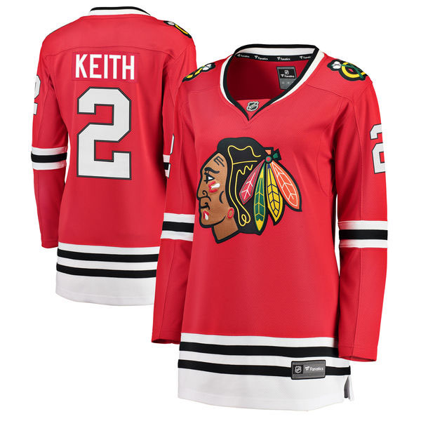 Chicago Blackhawks Duncan Keith Ladies Home Breakaway Jersey w/ Authentic Lettering