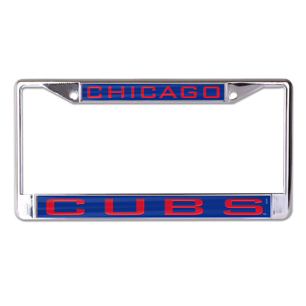 Chicago Cubs Inlaid Metal License Plate Frame