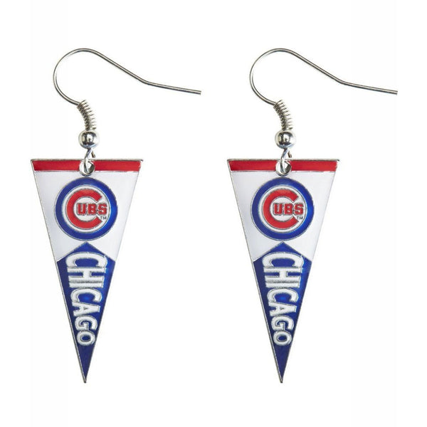 Chicago Cubs Pennant Dangle Earrings