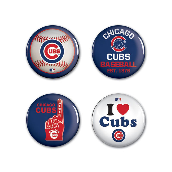 Chicago Cubs 4 Pack of Buttons