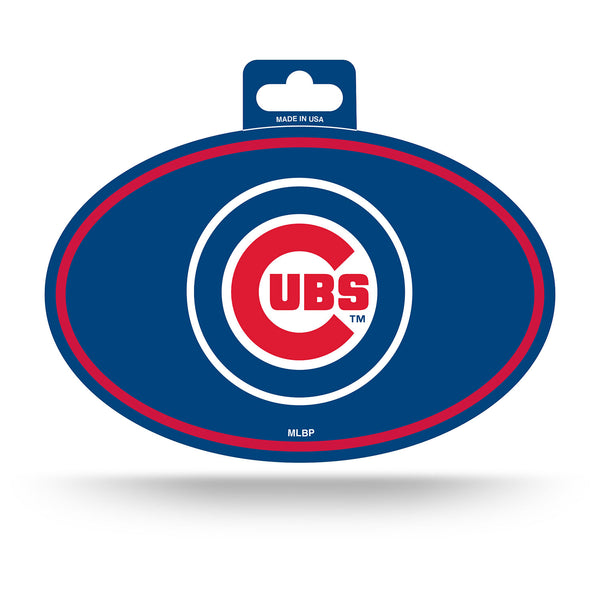 Chicago Cubs Full Color Oval Die-Cut Sticker