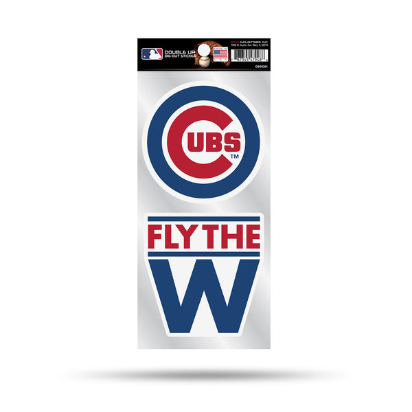 Chicago Cubs Double Up Two Pack of Die-Cut Stickers