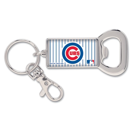 Chicago Cubs Pinstripe Bottle Opener Keychain