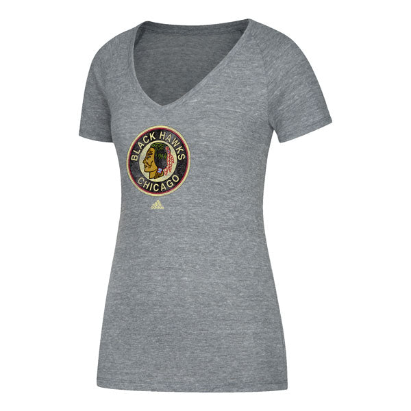 Chicago Blackhawks Ladies Tri Blend Heritage T-Shirt